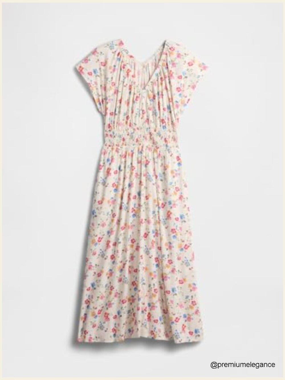 Smocked Waist Maxi Dress, Comfortable Fit, Machine Washable, Casual Wear - Picture 6 of 6